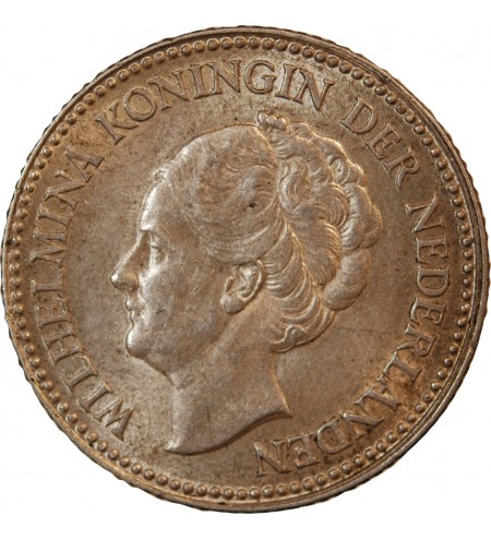 PAYS-BAS, WILHELMINA - 1/2 GULDEN ARGENT 1929