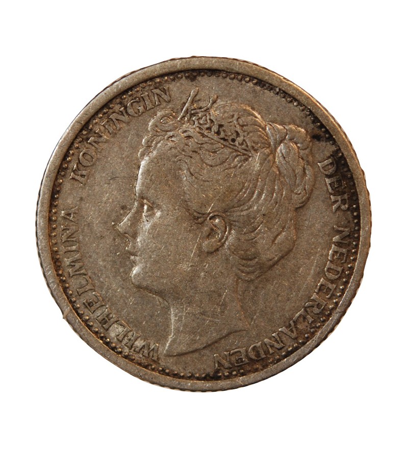PAYS-BAS, WILHELMINA - 10 CENTS ARGENT 1906