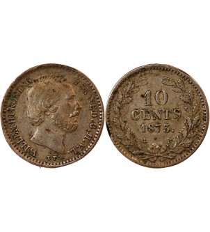 PAYS-BAS, WILLEM III - 10 CENTS ARGENT 1873 2