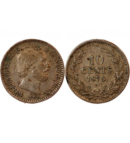 PAYS-BAS, WILLEM III - 10 CENTS ARGENT 1873