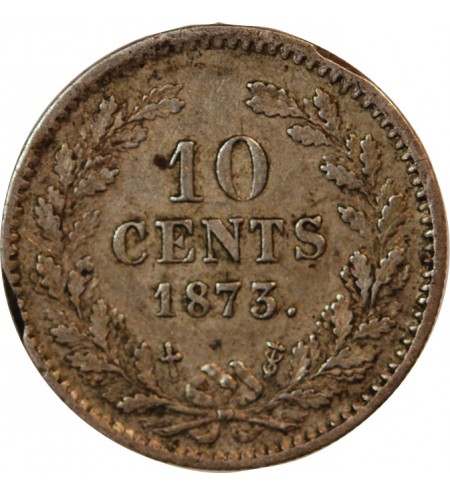 PAYS-BAS, WILLEM III - 10 CENTS ARGENT 1873