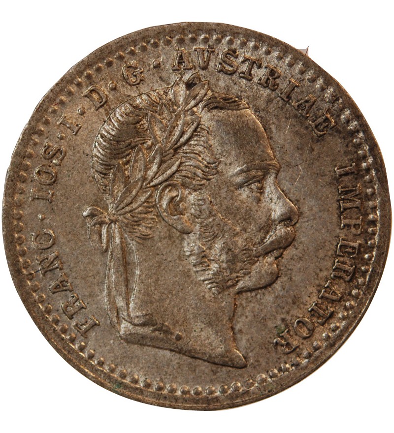 AUTRICHE, FRANÇOIS-JOSEPH Ier - 10 KREUZER ARGENT 1868