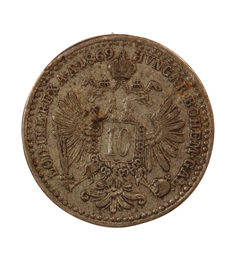 AUTRICHE, FRANÇOIS-JOSEPH Ier - 10 KREUZER ARGENT 1869
