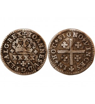 PORTUGAL, JEAN V - 1/2 TOSTAO ARGENT 1706-1750 2