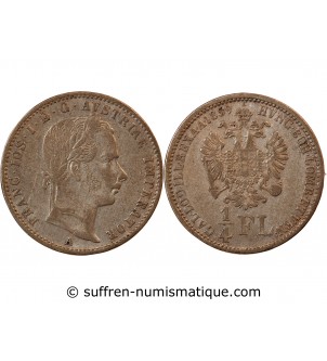 AUTRICHE, FRANÇOIS-JOSEPH Ier - 1/4 FLORIN ARGENT 1859 A VIENNE