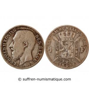 BELGIQUE, LEOPOLD II - 1 FRANC ARGENT 1886 - Légende flamande