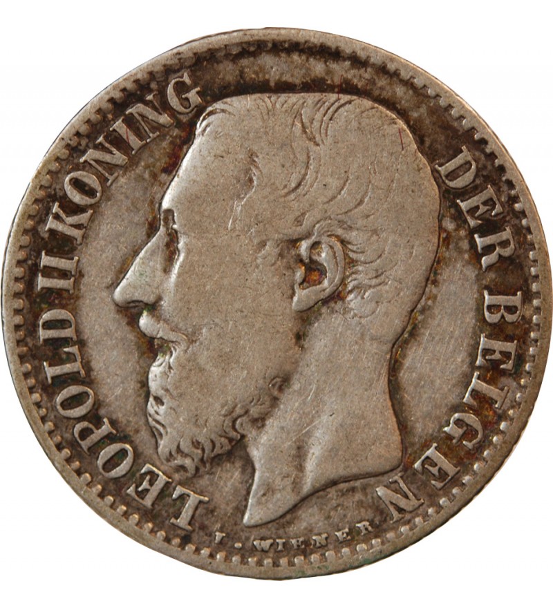 BELGIQUE, LEOPOLD II - 1 FRANC ARGENT 1886 - Légende flamande