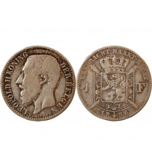 BELGIQUE, LEOPOLD II - 1 FRANC ARGENT 1886 - Légende flamande 2