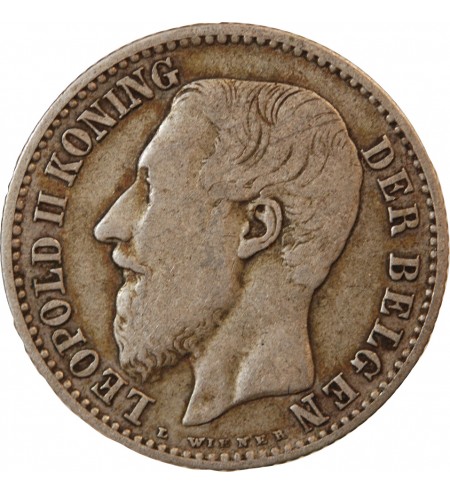 BELGIQUE, LEOPOLD II - 1 FRANC ARGENT 1887 - Légende flamande