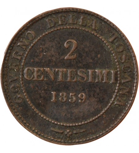 ITALIE, VICTOR EMMANUEL II - 2 CENTESIMI 1859 BIRMINGHAM