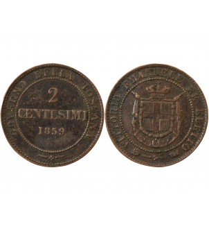 ITALIE, VICTOR EMMANUEL II - 2 CENTESIMI 1859 BIRMINGHAM 2