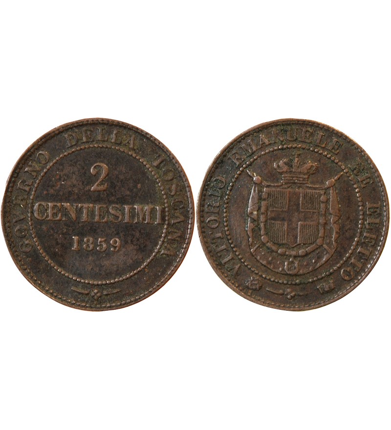 ITALIE, VICTOR EMMANUEL II - 2 CENTESIMI 1859 BIRMINGHAM