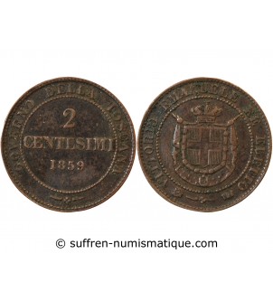 ITALIE, VICTOR EMMANUEL II - 2 CENTESIMI 1859 BIRMINGHAM