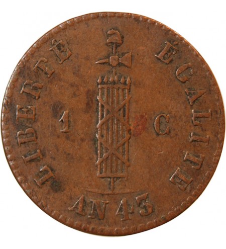 HAITI - 1 CENTIME 1846 (an 45)