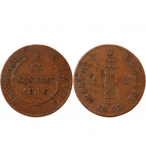 HAITI - 1 CENTIME 1846 (an 45) 2