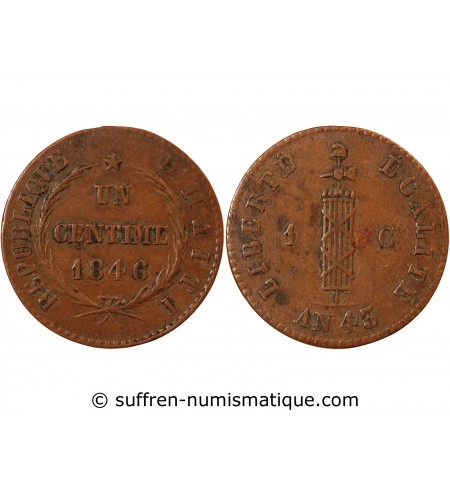 HAITI - 1 CENTIME 1846 (an 45)