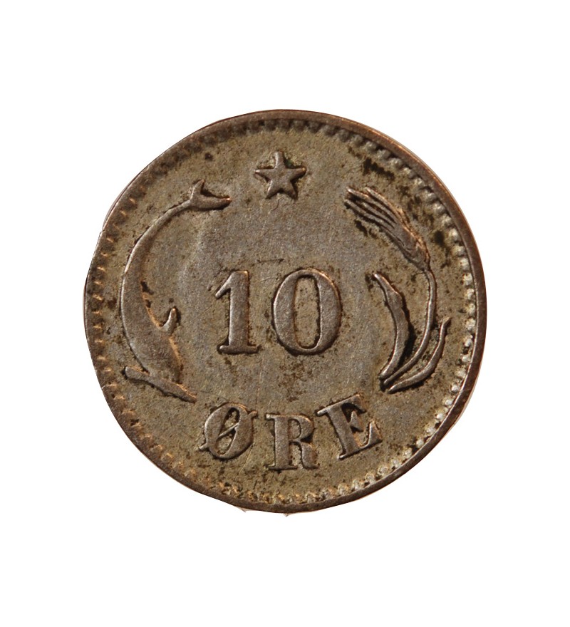 DANEMARK, CHRISTIAN IX - 10 ØRE 1875 CS