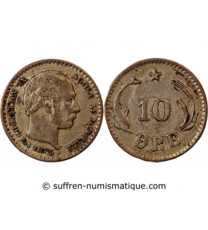DANEMARK, CHRISTIAN IX - 10 ØRE 1875 CS