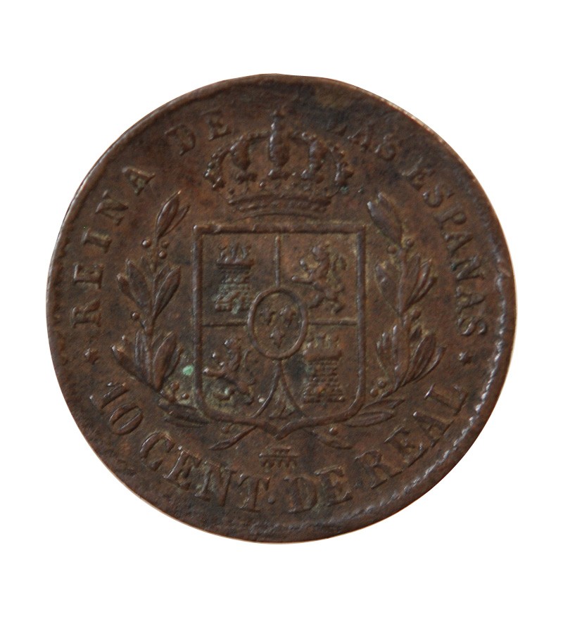 ESPAGNE, ISABELLE II - 10 CENTIMOS 1858