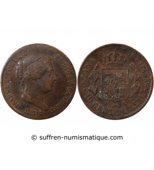 ESPAGNE, ISABELLE II - 10 CENTIMOS 1858