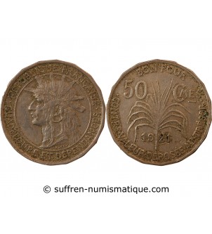GUADELOUPE - 50 CENTIMES 1921