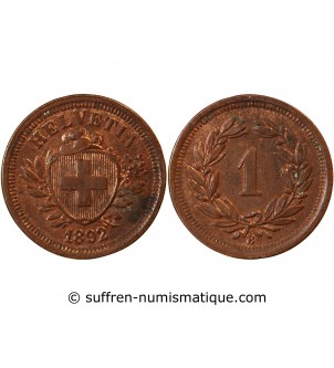 SUISSE - 1 CENTIME ECUSSON 1892 B