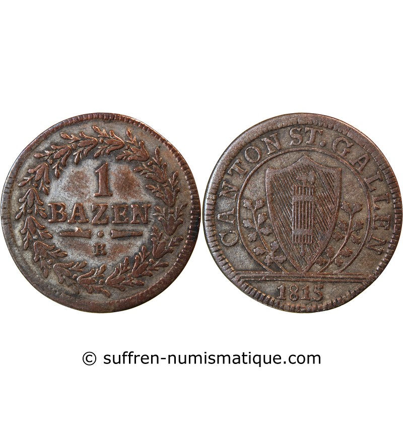SUISSE, SAINT-GALL - 1 BATZEN 1815 K