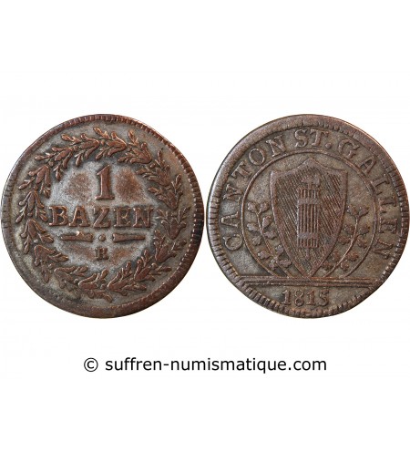 SUISSE, SAINT-GALL - 1 BATZEN 1815 K