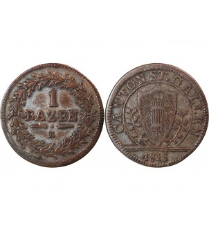 SUISSE, SAINT-GALL - 1 BATZEN 1815 K 2