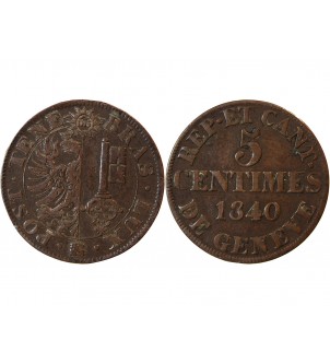 SUISSE, GENÈVE - 5 CENTIMES 1840 2