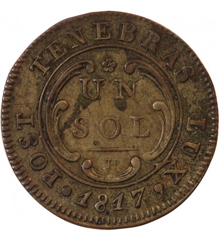 SUISSE, GENÈVE - 1 SOL 1817 H