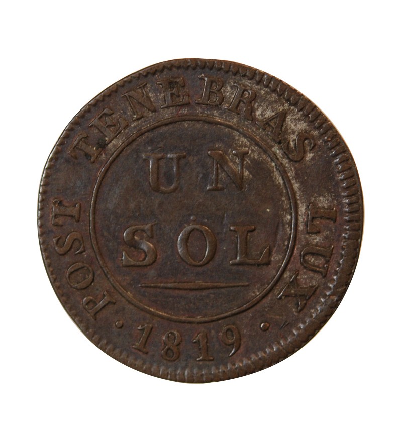 SUISSE, GENÈVE - 1 SOL 1819