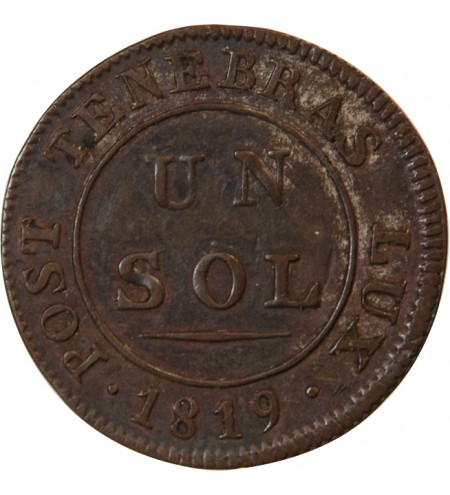 SUISSE, GENÈVE - 1 SOL 1819