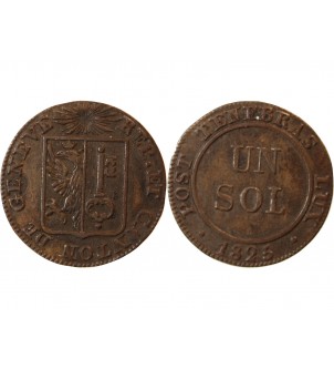 SUISSE, GENÈVE - 1 SOL 1825 2