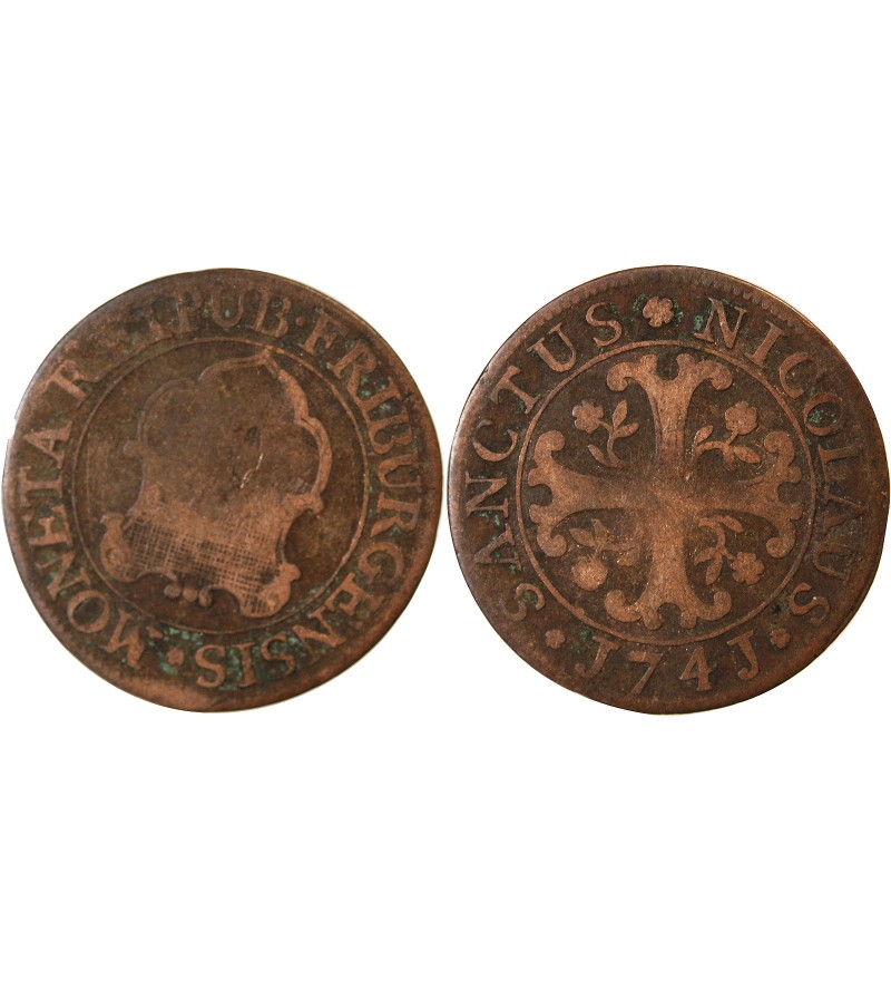 SUISSE, FRIBOURG - 2 KREUZER 1741