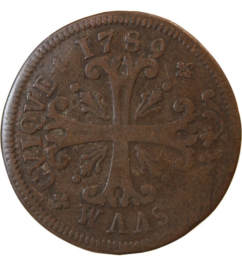 SUISSE, NEUCHÂTEL - 1/2 BATZEN 1789