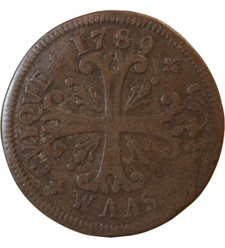 SUISSE, NEUCHÂTEL - 1/2 BATZEN 1789