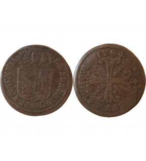 SUISSE, NEUCHÂTEL - 1/2 BATZEN 1789 2
