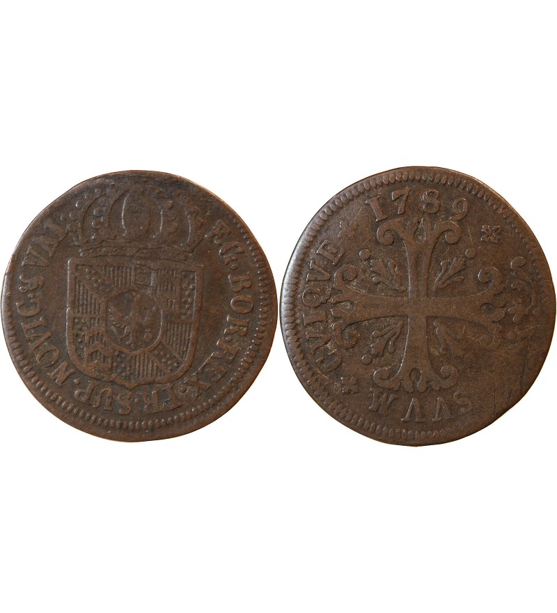 SUISSE, NEUCHÂTEL - 1/2 BATZEN 1789