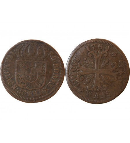 SUISSE, NEUCHÂTEL - 1/2 BATZEN 1789