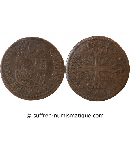SUISSE, NEUCHÂTEL - 1/2 BATZEN 1789