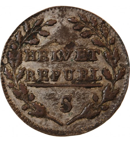 SUISSE, REPUBLIQUE HELVETIQUE - 1/2 BATZEN 1799