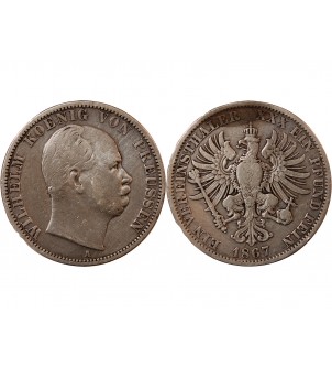 ALLEMAGNE, PRUSSE, WILHELM I - THALER ARGENT 1867 A BERLIN 2