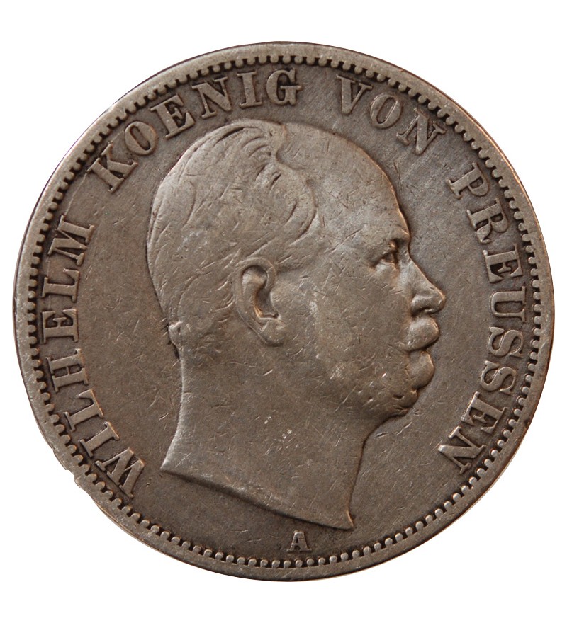ALLEMAGNE, PRUSSE, WILHELM I - THALER ARGENT 1867 A BERLIN