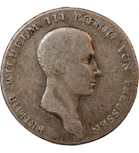 ALLEMAGNE, PRUSSE, FRIEDRICH WILHELM III - THALER ARGENT 1814 A BERLIN