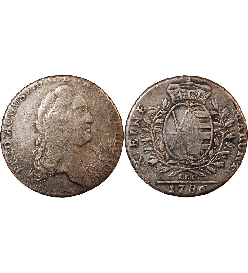 ALLEMAGNE, SAXE, FRIEDRICH AUGUST III - THALER ARGENT 1786 I.E.C.