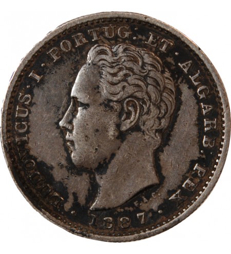 PORTUGAL, LOUIS Ier - 200 REIS ARGENT 1887