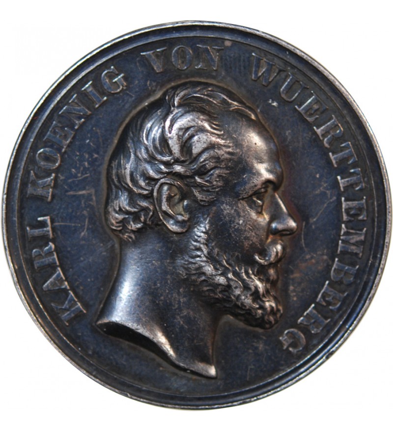 ALLEMAGNE, WURTEMBERG, KARL (1864-1891) - MEDAILLE ARGENT