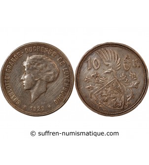 LUXEMBOURG, CHARLOTTE - 10 FRANCS ARGENT 1929