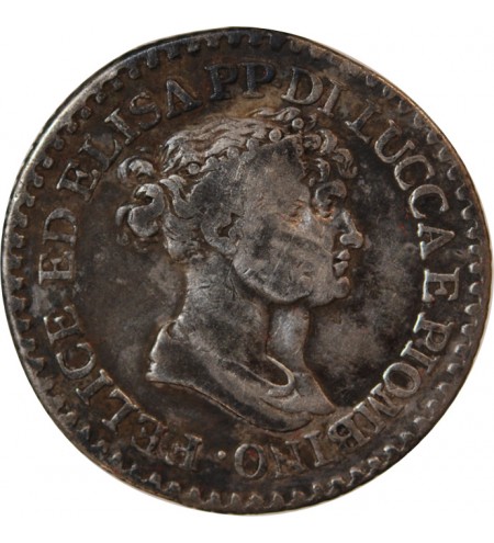ITALIE, REPUBLIQUE DE LUCQUES, FELIX ET ELISA - 1 FRANCO ARGENT 1806